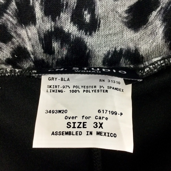 I.N. Studio Woman Leopard Print Pull-On Skirt Size 3X NWT - Picture 6 of 7